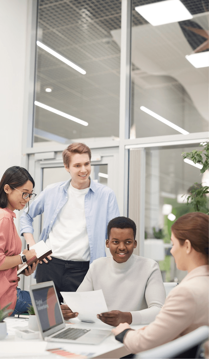 Team celebrating successful project delivery